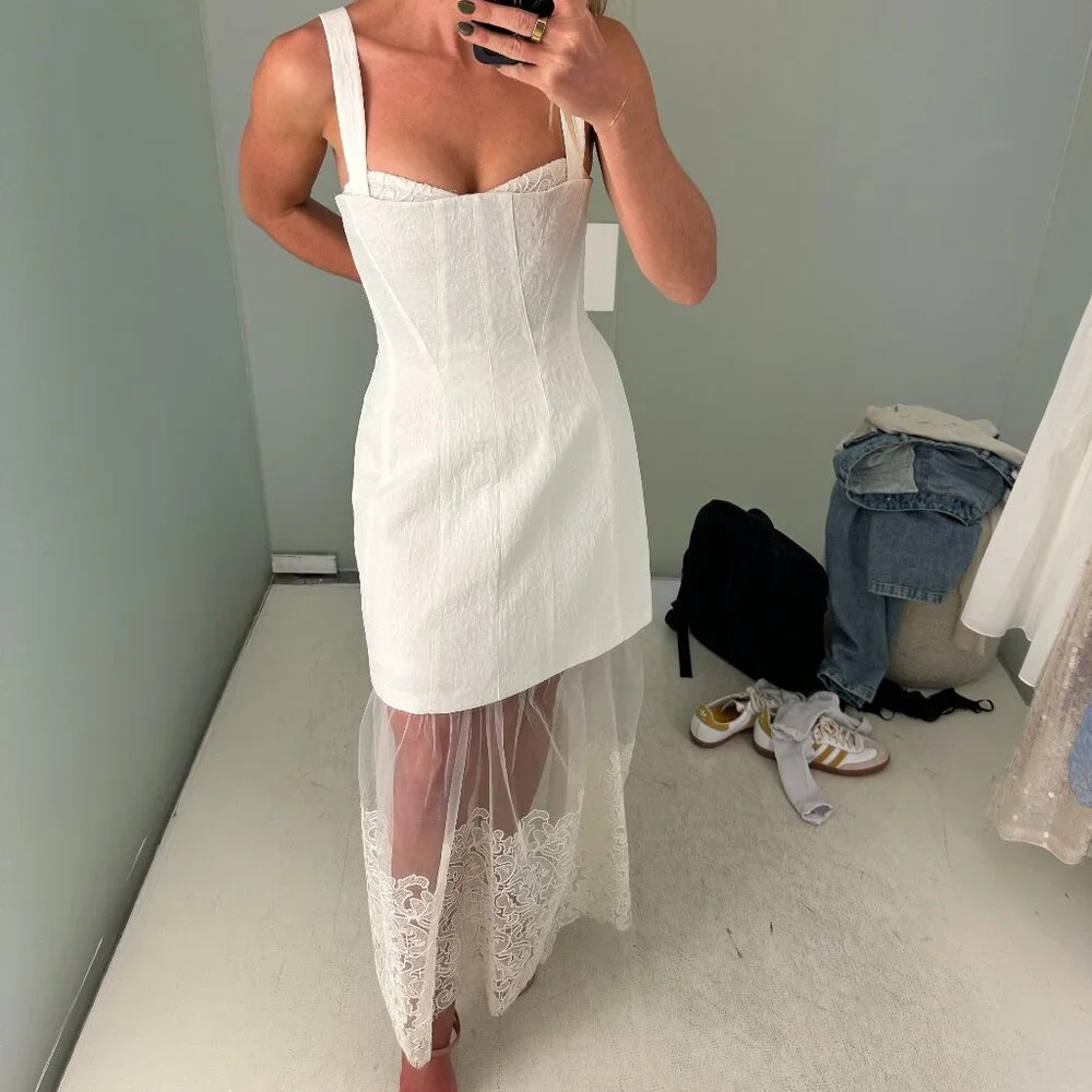 simkhai callan bustier midi dress SIMKHAI Callan Bustier Midi Dress